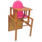 Ghế ăn bột cho bé bằng gỗ có bàn